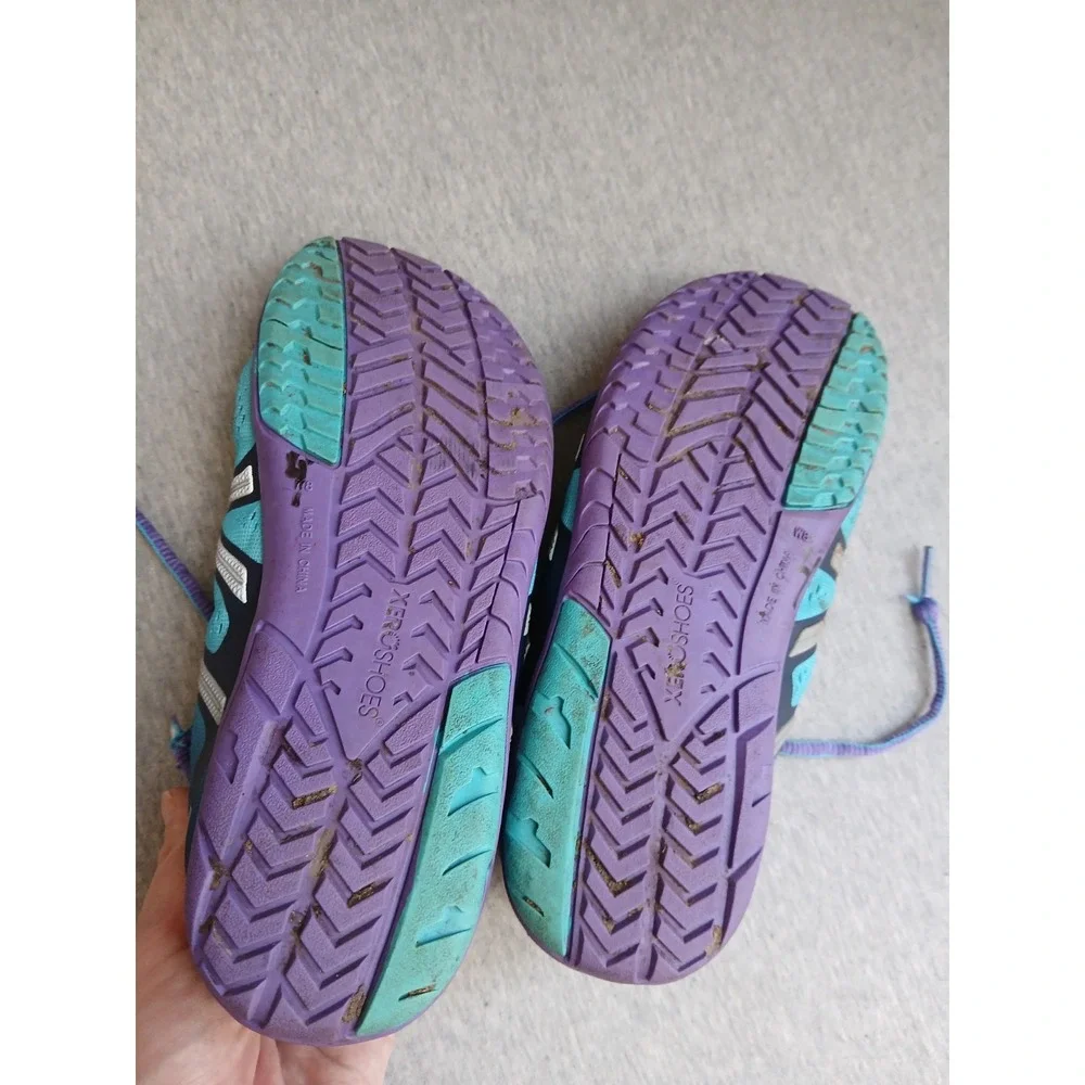 Xero Shoes Womens 8 Zero Drop Lace Up Comfort Casual Walking Blue Purple